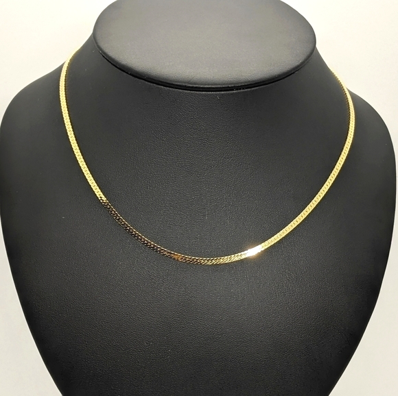 A&A+ Quatif Jewelry - 3mm Diamond Cut Herringbone Premium 14K GP